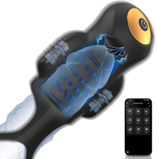 4 IN 1 Electric Penis Trainer Vibrator Glans Stimulator Masturbator with 9 Vibration Modes