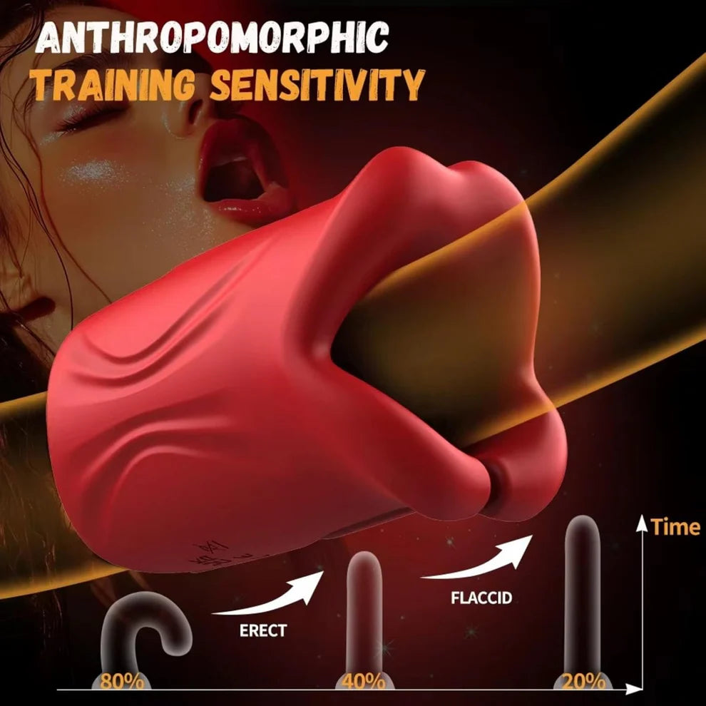 App Control Penis Stroker Trainer Blowjob Masturbator Sex Machine with 9 Vibration Modes