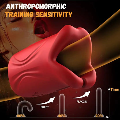 App Control Penis Stroker Trainer Blowjob Masturbator Sex Machine with 9 Vibration Modes