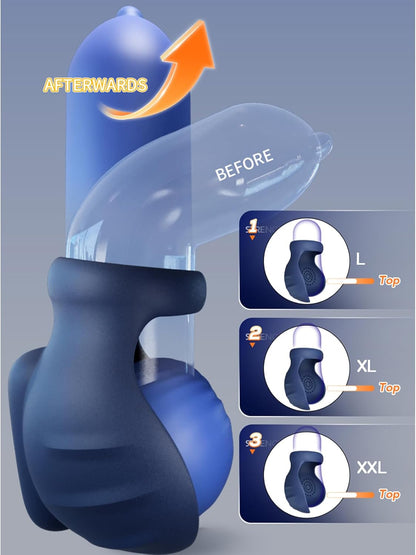 3 IN 1 Dual-Ring Penis Vibrator Trainer Clitoral Stimulator Cock Ring with 10 Vibration Modes