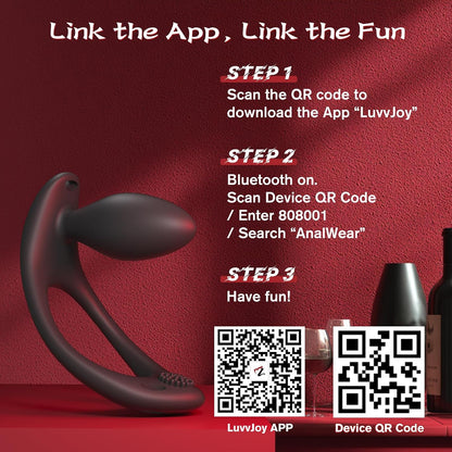 Strap On Anal Vibrator Butt Plug Prostate Massager Testicle Trainer Stimulator with 9 Vibes