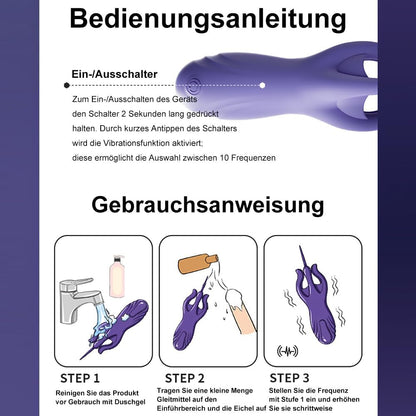 2 IN 1 Glans Vibrator Prostate Stimulator Penis Vibrator Dilator with 10 Vibration Modes