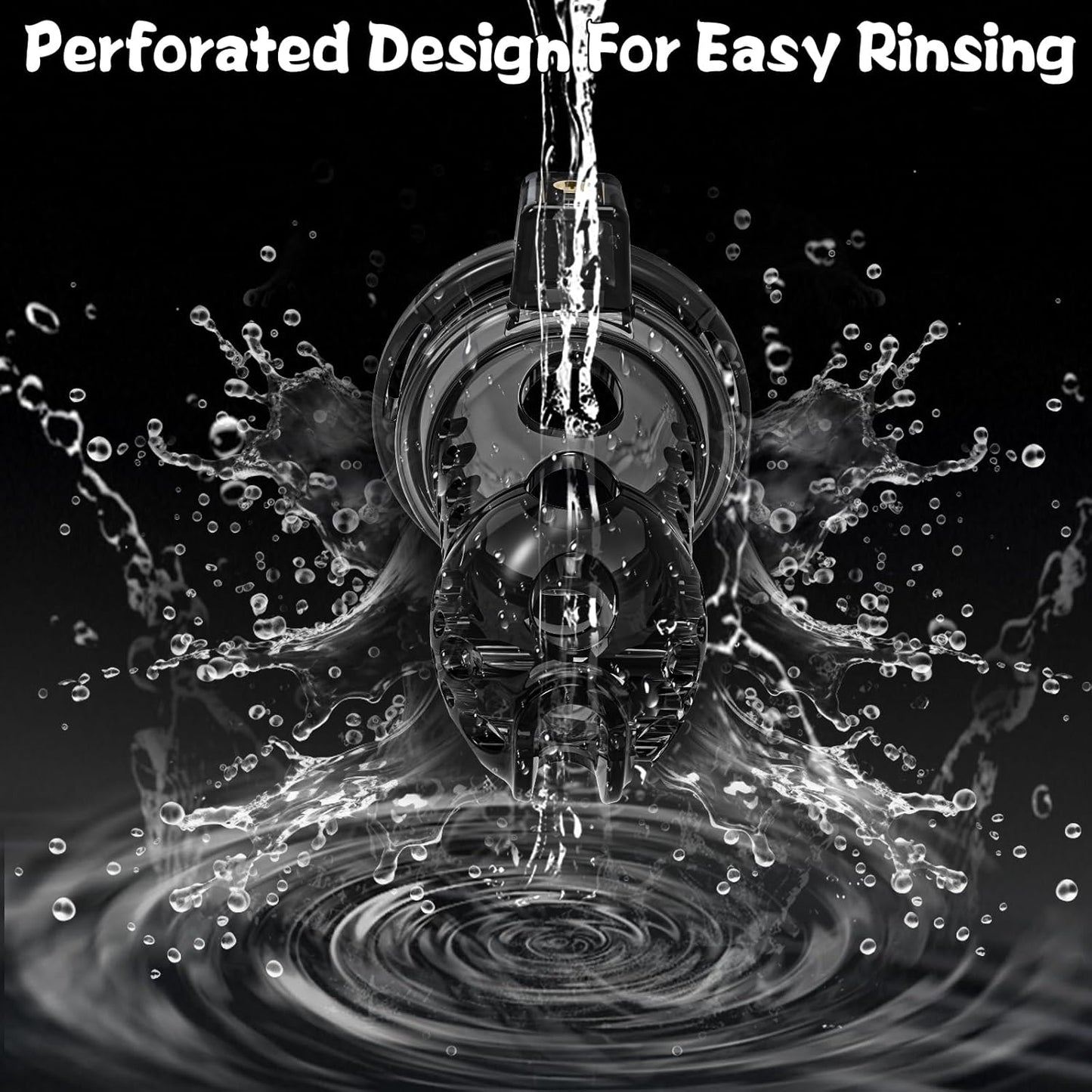 Invisible Lock Chastity Cage Device Lightweight Bondage Gear with 4 Ring Sizes