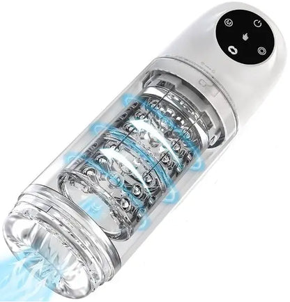 4 IN 1 Automatic Masturbator Penis Pump with 7 Rhythmic Suction & 7 Rotation Modes