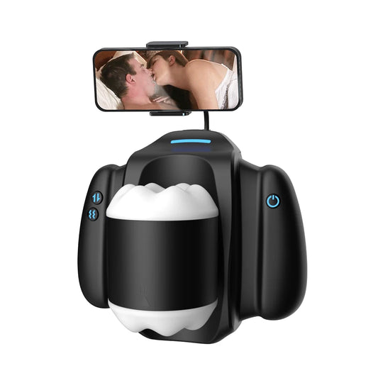 Automatic Masturbator Penis Trainer Sex Machine with 3 Telescopic & 9 Vibrations