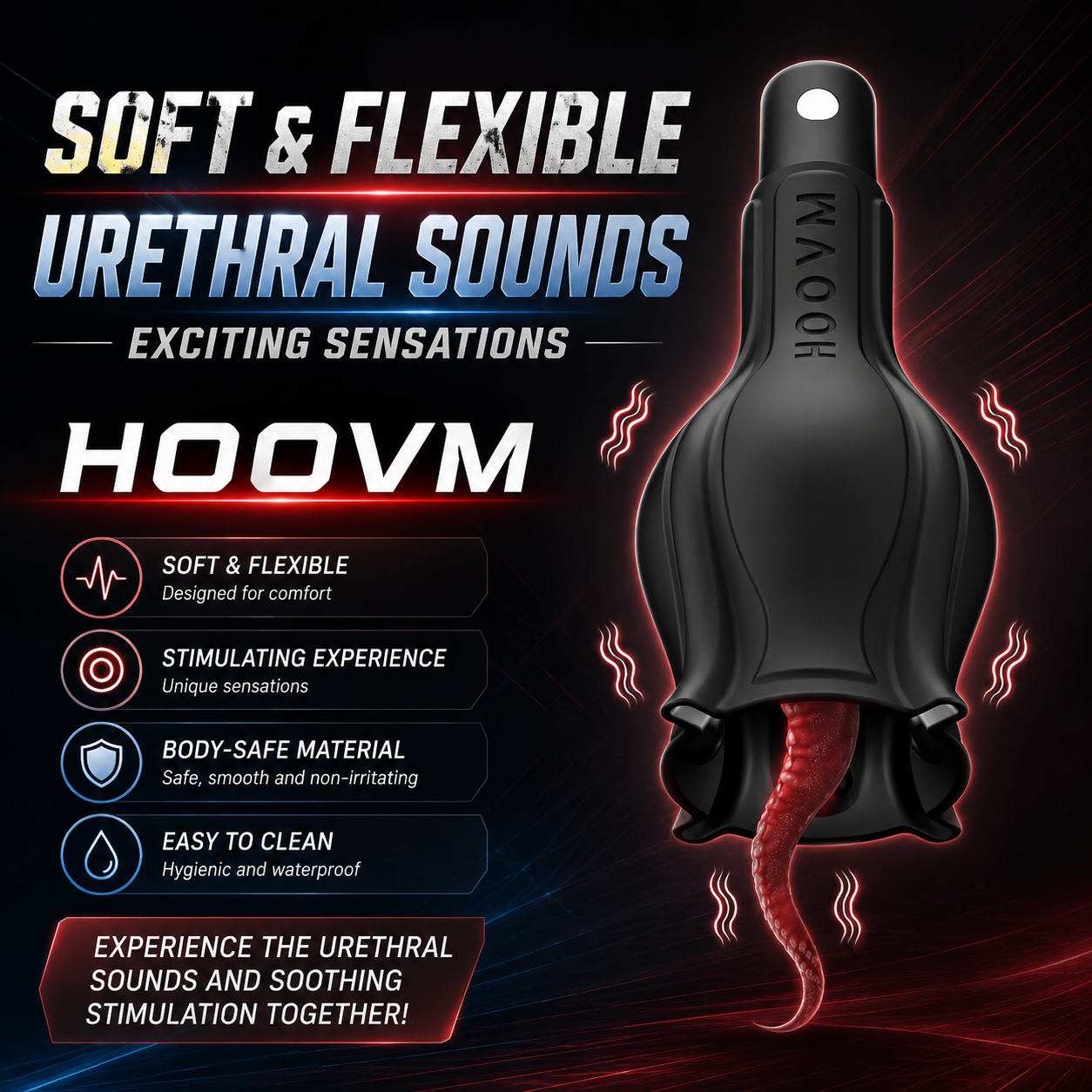 App Control Penis Trainer Vibrator with 10 Modes & Urethral Sounds Dilators