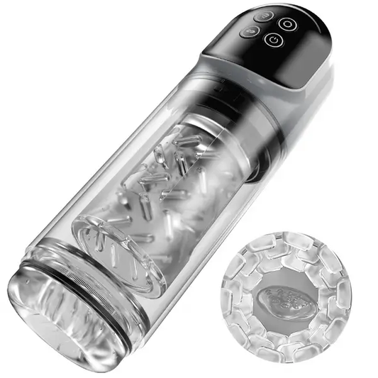 4 Pump & 7 Sucking Rotating Licking Automatic Masturbator Penis Pump Stroker